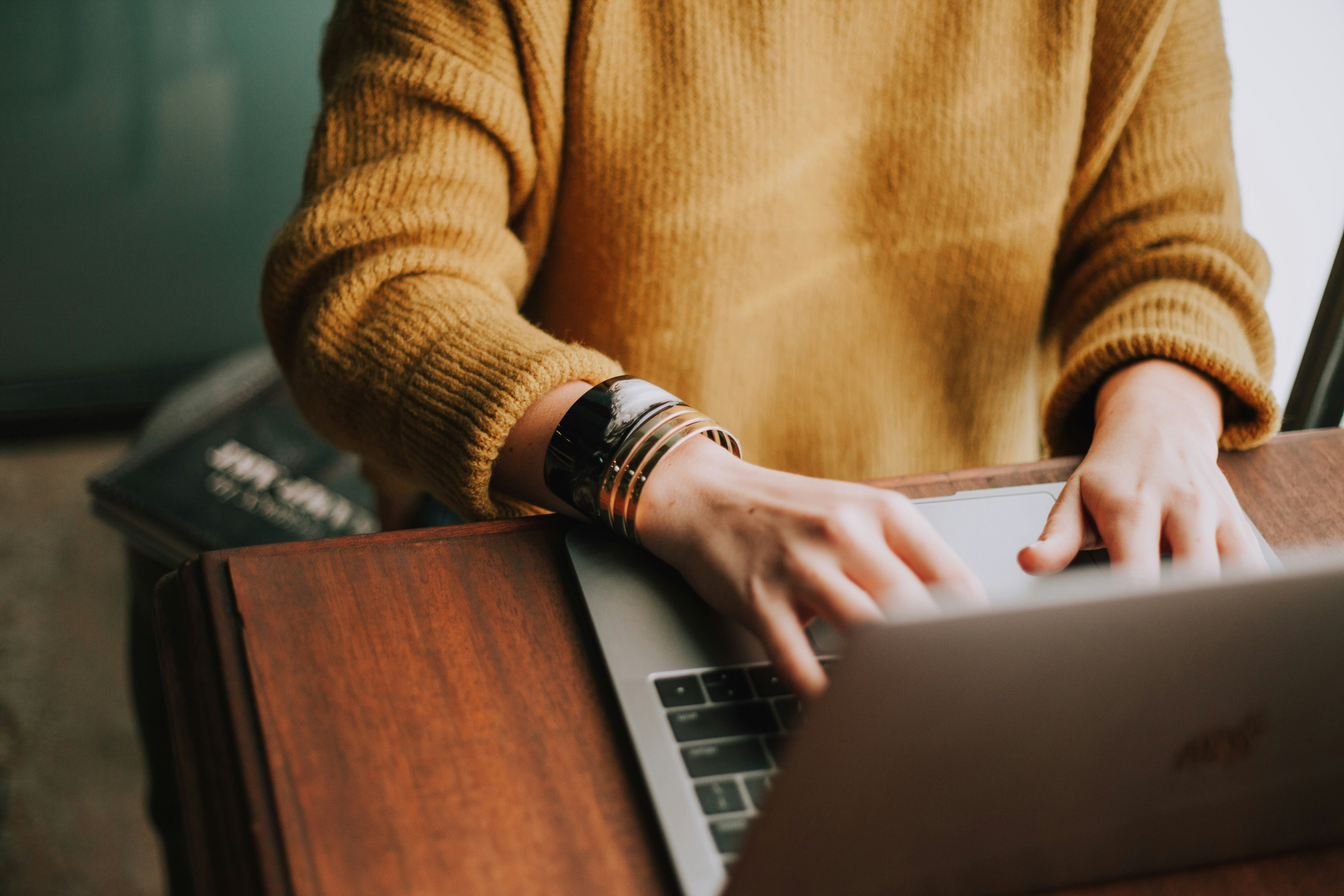 Client in an online counselling session